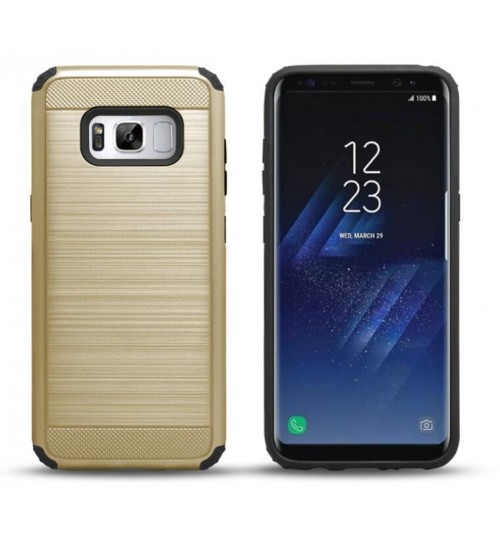 Galaxy S8 PLUS impact proof hybrid case brushed