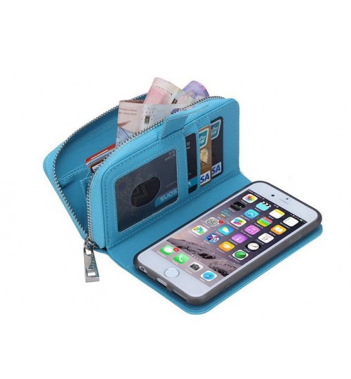 iPhone 6 Plus detachable full wallet leather case