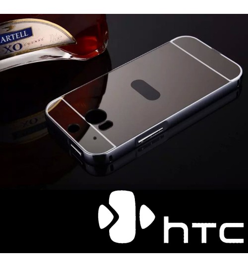 HTC ONE M8 Slim Metal bumper with mirror back cover case