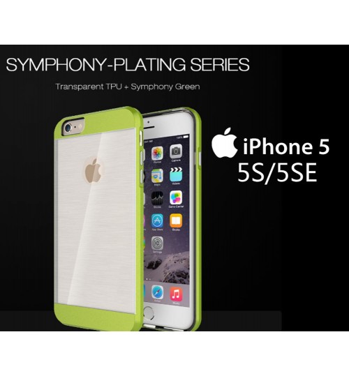 iphone 5/5s/5se  hybird bumper with clear back case