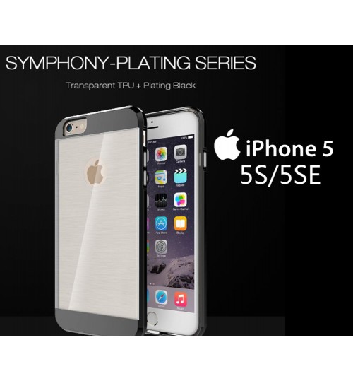 iphone 5/5s/5se  hybird bumper with clear back case