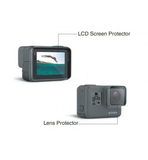 LCD Glass Screen + Lens Protector Sport Camera HD Protectors GoPro HERO 5