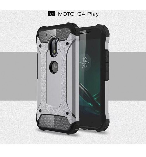 MOTO G4 Play Case Armor Rugged Heavy Duty Holster Case