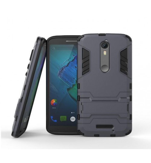 MOTO G4 PLUS  Heavy Duty Hybrid Kickstand Case Cover