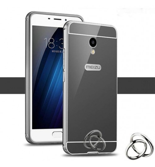 MEIZU M3S case Slim Metal bumper with mirror back cover case