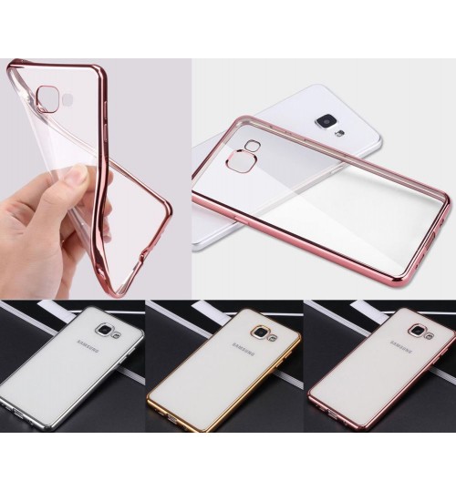 Galaxy A3 2017 case bumper w clear gel back cover