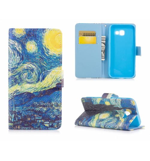 Galaxy A5 2017 case wallet leather case printed