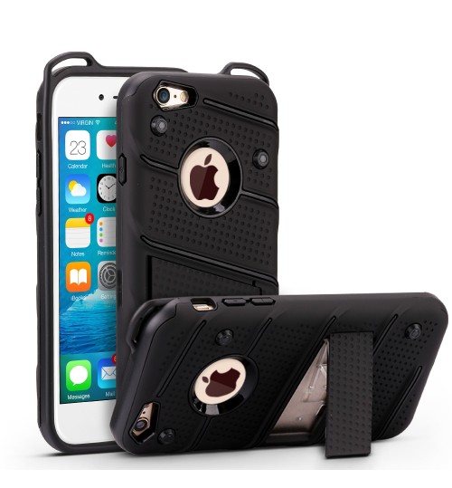 iPhone 5 5s SE Case Dual Layer Defender Slim Hybrid Kickstand Case