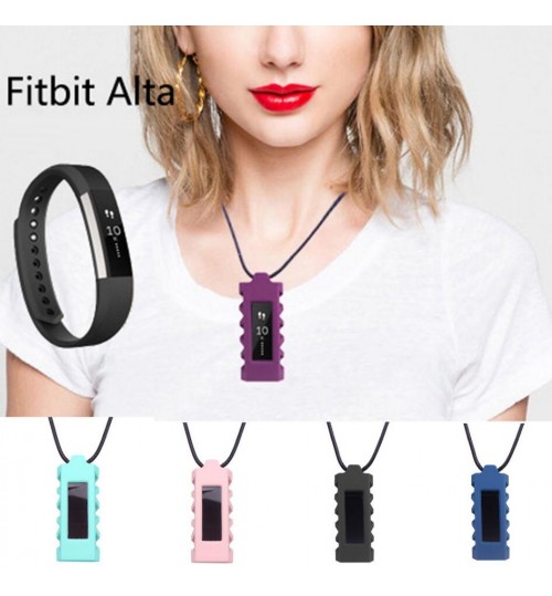 Fitbit Alta Watch Wristband Pendant Holder Cover Case Necklace