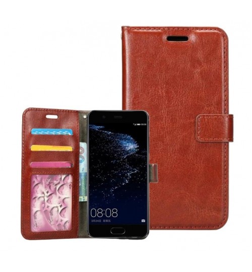Huawei P10 vintage fine leather wallet case