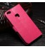 Huawei P10 Lite Vintage Fine Leather Wallet Case - Hot Pink