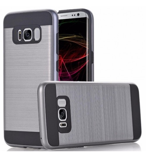 Galaxy S8 PLUS impact proof hybrid case brushed