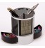 Clock Pen Holder Digital LCD Display Desk Alarm Clock Pen Pencil Holder