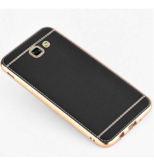 Galaxy A3 2017 Slim Bumper with back TPU Leather soft Case