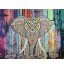 Elephant Mandala Tapestry Wall Hanging Cloth Yoga Mat Beach Throw