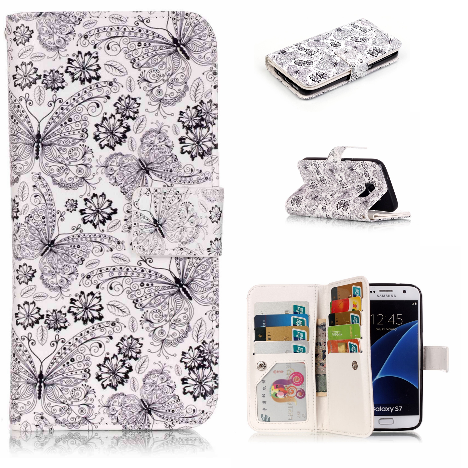 Galaxy A7 Multifunction wallet leather case cover