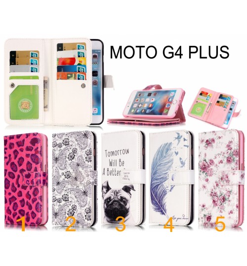 MOTO G4 PLUS Multifunction wallet leather case cover