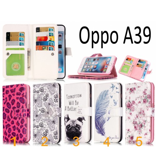 Oppo A39 Multifunction wallet leather case cover