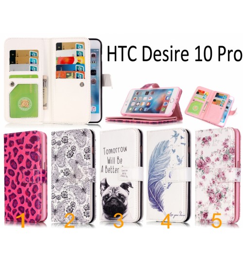 HTC Desire 10 Pro  Multifunction wallet leather case cover