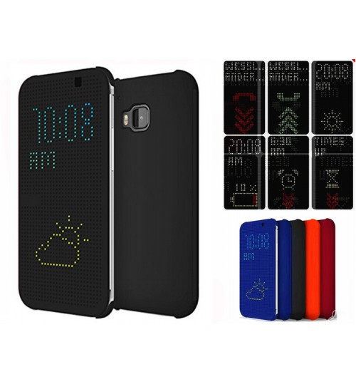 HTC one M9 case dot view flip case