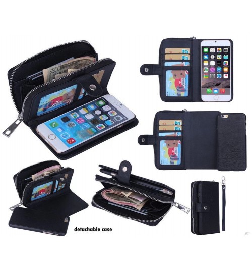 iPhone 6 Plus detachable full wallet leather case