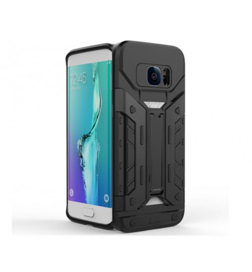 Galaxy S7 Edge Card Holder Hybrid Kickstand Case