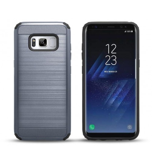 Galaxy S8 PLUS impact proof hybrid case brushed