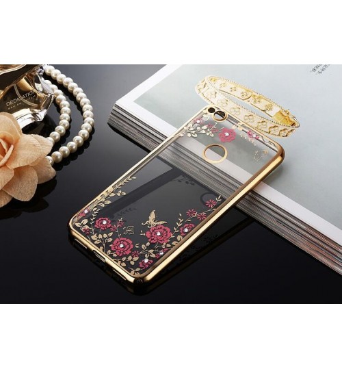 Huawei Nova Lite soft gel tpu case luxury bling shiny floral case