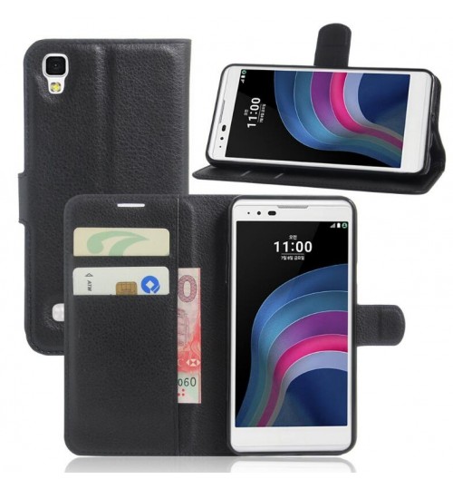 LG X style Case Leather Wallet Cover+Pen