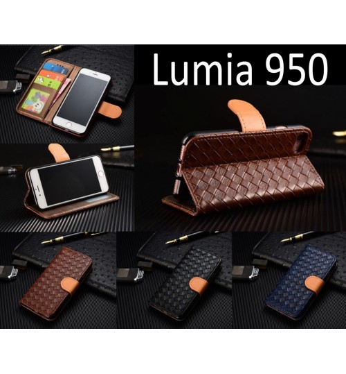 Lumia 950 Leather Wallet Case Cover