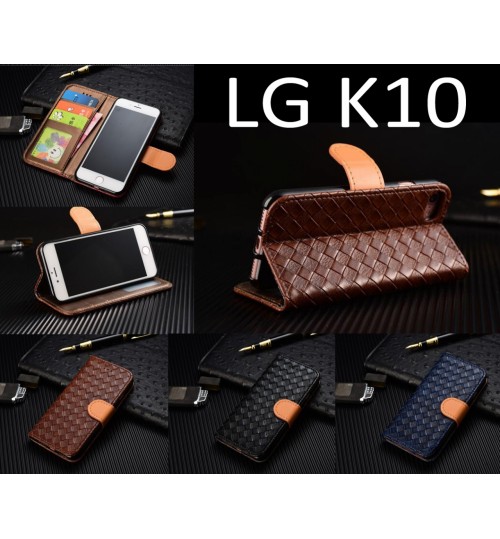 LG K10 Leather Wallet Case Cover