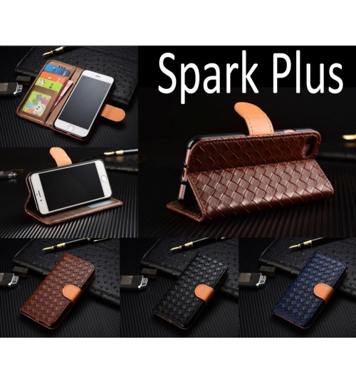 Spark Plus Leather Wallet Case Cover