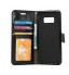 Galaxy S8 Vintage Fine Leather Wallet Case - Black