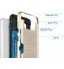 Galaxy S8 impact proof hybrid case card clip Brushed Metal Texture