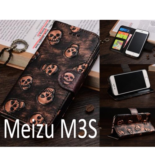 Meizu M3S Leather Wallet Case Cover