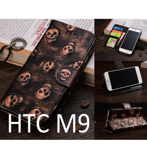 HTC M9 Leather Wallet Case Cover