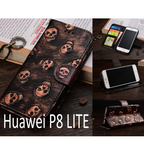 Huawei P8 LITE Leather Wallet Case Cover