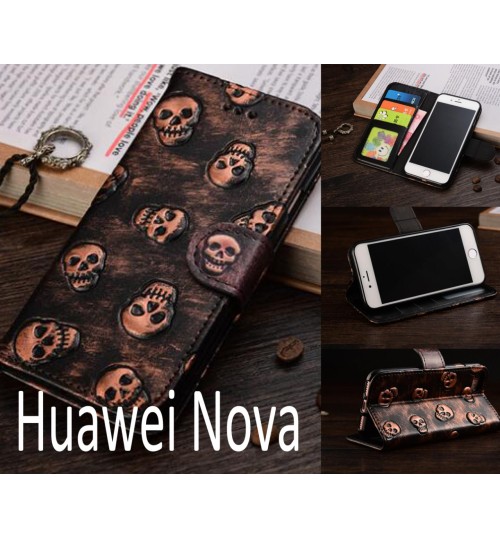 Huawei Nova Leather Wallet Case Cover