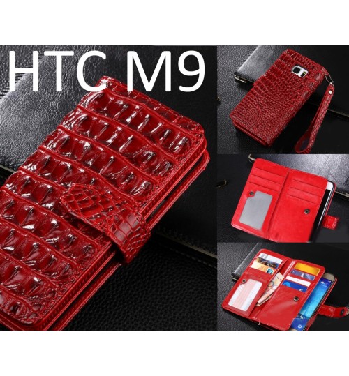 HTC M9 Croco wallet Leather case