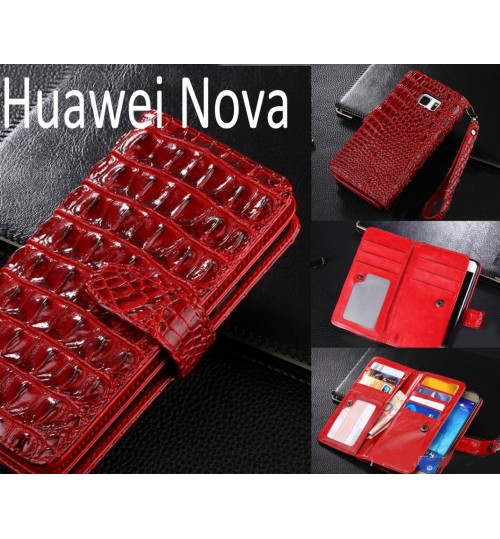 Huawei Nova Croco wallet Leather case