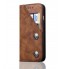 MOTO G5 Plus ultra slim retro leather wallet case 2 cards magnet