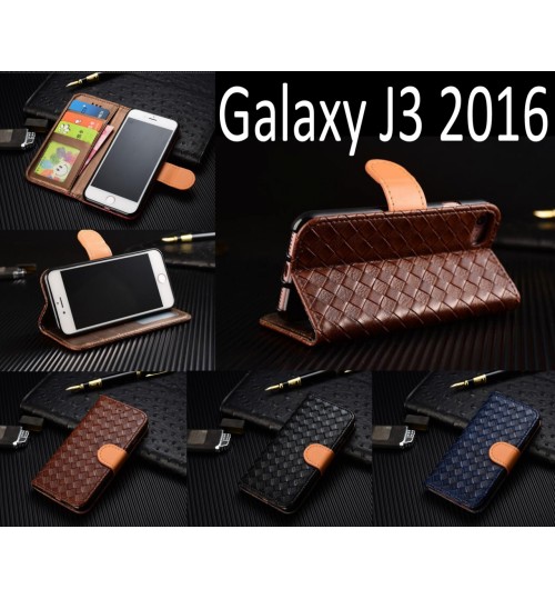 Galaxy J3 2016 Leather Wallet Case Cover