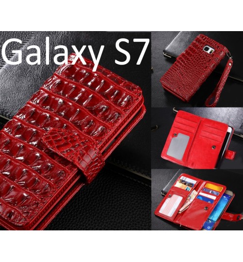 Galaxy S7 Croco wallet Leather case