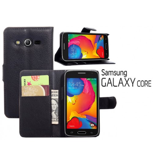 Samsung Galaxy Core Case wallet leather case+Pen