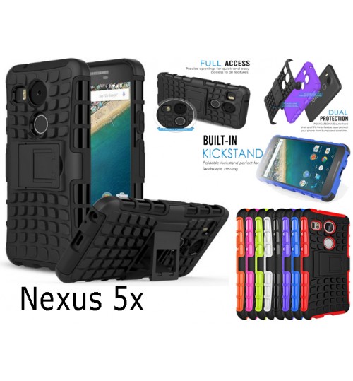 LG Google Nexus 5x Case Heavy Duty Hybrid Kickstand