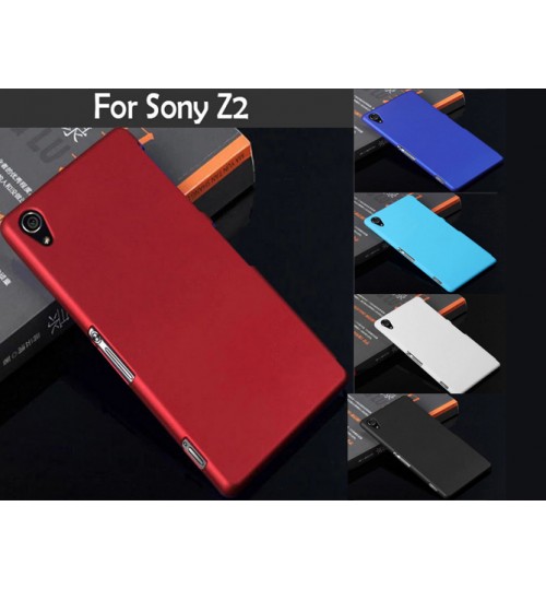 Sony Xperia Z2  Matte Slim hard case cover +Pen