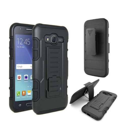 Galaxy J5 Hybrid armor Case+Belt Clip Holster