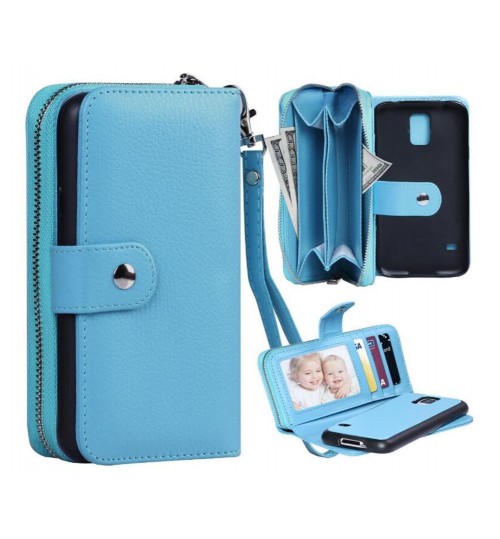 Galaxy S5 detachable full wallet leather case