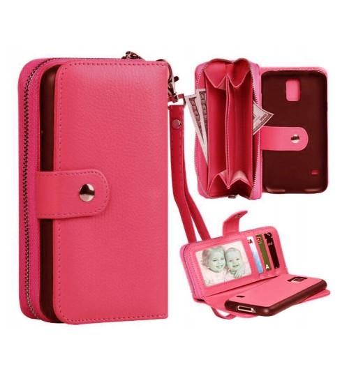 Galaxy S5 detachable full wallet leather case