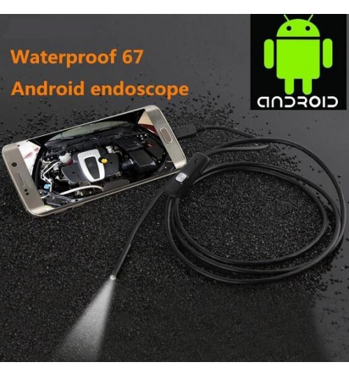 USB Endoscope Inspection Snake Pipe Camera 6LED 2m